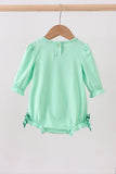 Green embroidery ruffle bubble
