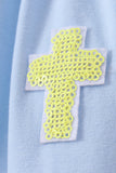 Blue cross sequin tiered dress