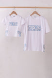 White MAMA bow applique mom&me top