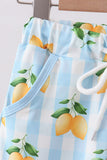 Blue lemon swim trunks
