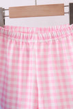 Blue sailboat embroidery jacquard shorts set