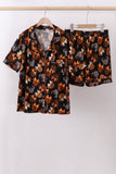 Brown character bamboo pajama set