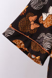Brown character bamboo pajama set