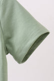 Sage puppy french knot top