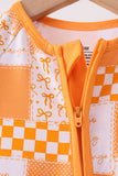 Tennessee floral checkered long sleeve bamboo romper