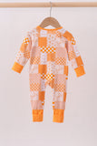 Tennessee floral checkered long sleeve bamboo romper