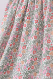 Floral bunny applique ruffle dress
