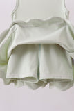 Sage scalloped active dress