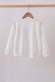 Cream hand-sewn bow mom&me sweatshirt