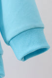 Blue bow hand-sewn mom&me sweatshirt