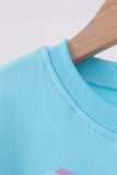 Blue bow hand-sewn mom&me sweatshirt
