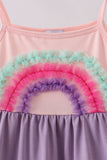 Purple lace rainbow tiered dress