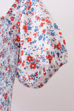Blue floral smocked dress