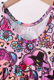 Purple character bamboo jumpsuit