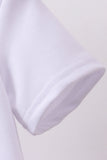 White bow sequin ruffle dress
