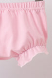 Blue Stripe Bow Seersucker Bloomer Set