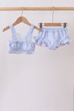 Blue Stripe 2pc Seersucker Swimsuit