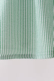 Green Watermelon Stripe Smocked Embroidered Seersucker Set