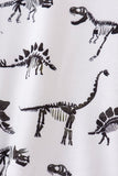 Navy dinosaur print bubble