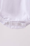 White Bow Smocked Jacquard Bubble