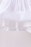 White Bow Smocked Jacquard Ruffle Shorts Set
