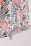 Pink Floral Smocked Bubble