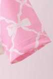 Pink Bow UPF rashguard
