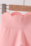 Pink Scalloped Yoga Active Leggings