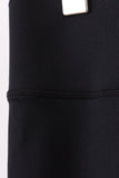 Black Scalloped Mom Yoga Active Leggings