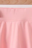 Pink Scalloped Yoga Skorts Set