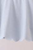 Blue Scalloped Yoga Skorts Set