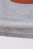 Gray Ship Applique Top