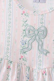 Bow Floral Applique Bloomer Set