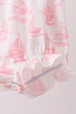Pink Sailboat Embroidered Bubble