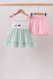 Green Golf Embroidered Ruffle Set