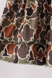Camo Hunting Embroidered Ruffle Shorts Set