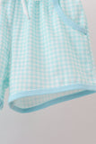 Blue Apple Embroidered Shorts Set