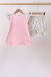 Pink Apple Bow Applique Set