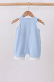 Blue Sailboat Embroidered Jon Jon