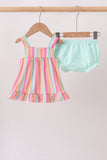 Rainbow Stripe Bloomer Set