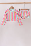 Rainbow Stripe UPF Rashguard Set