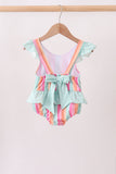 Rainbow Stripe UPF Swim One-Piece