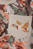 Camo Duck Embroidered Pocket Bubble