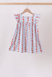 Red Apple Applique Dress