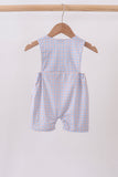 Blue Apple Embroidered Plaid Jon Jon