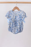 Blue Floral Print Bubble