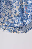 Blue Floral Print Bubble