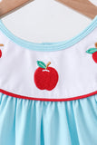 Blue Apple Embroidered Dress