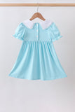 Blue Apple Smocked Lace Dress
