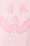 Pink Jack-O-Lantern  Applique Ruffle Shorts Set